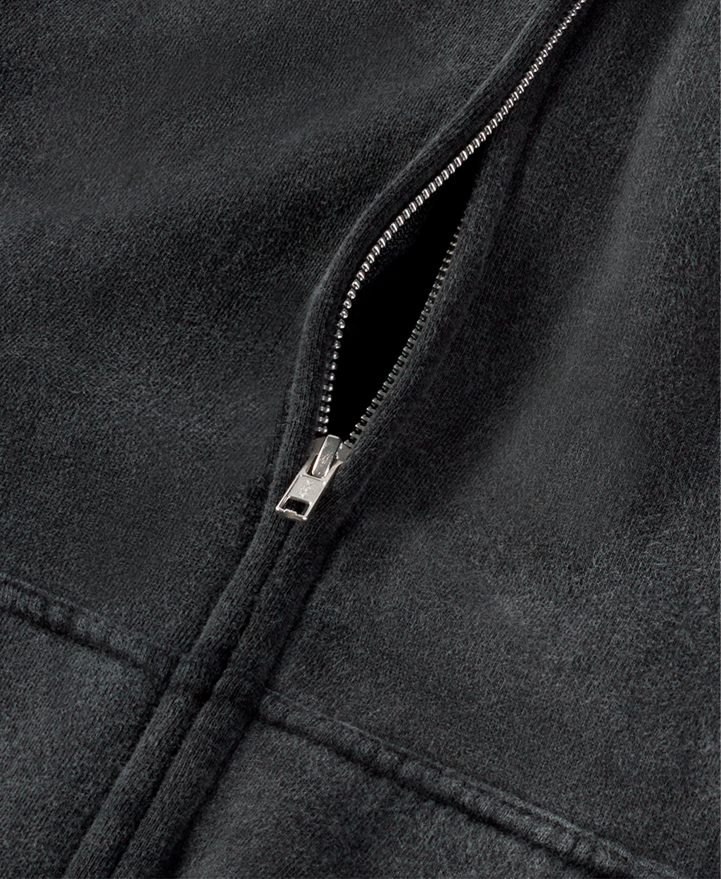 Durable 450 Vintage Black Zip Sweatshirt