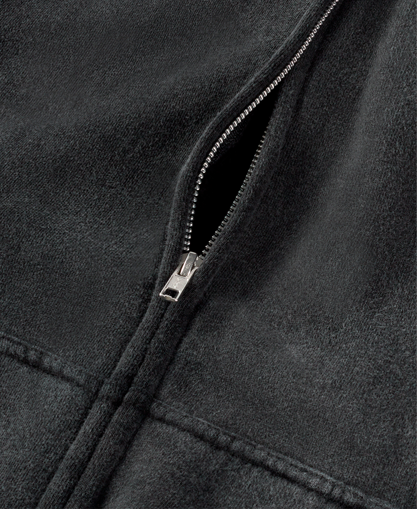 Durable 450 Vintage Black Zip Sweatshirt
